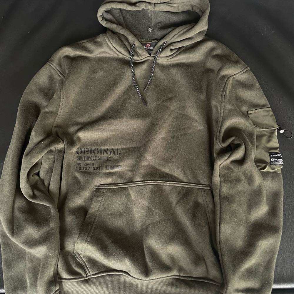 South Pole Authentic Army Green Vintage Hoodie